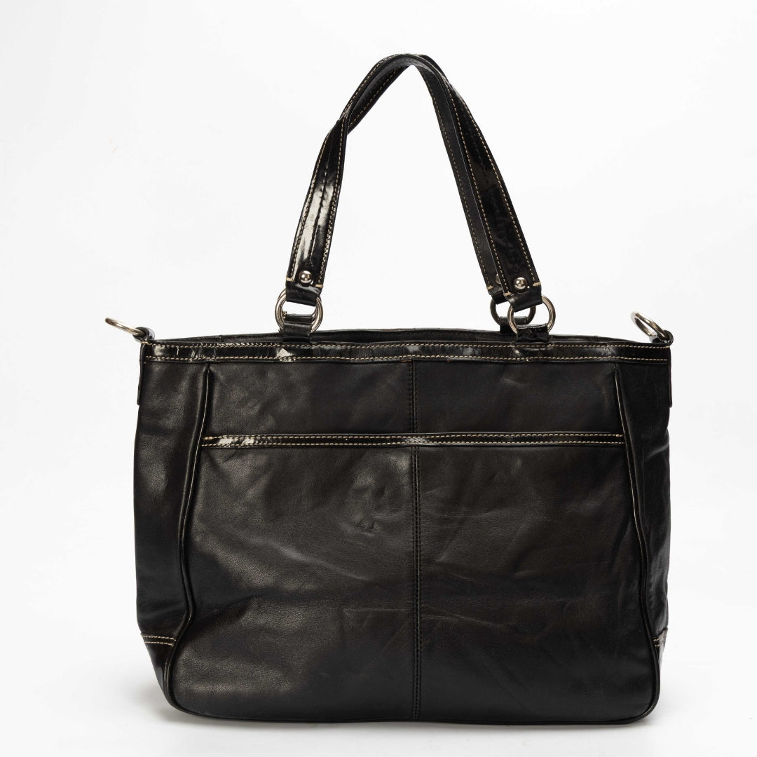 Coach Black Laura North South Tote
