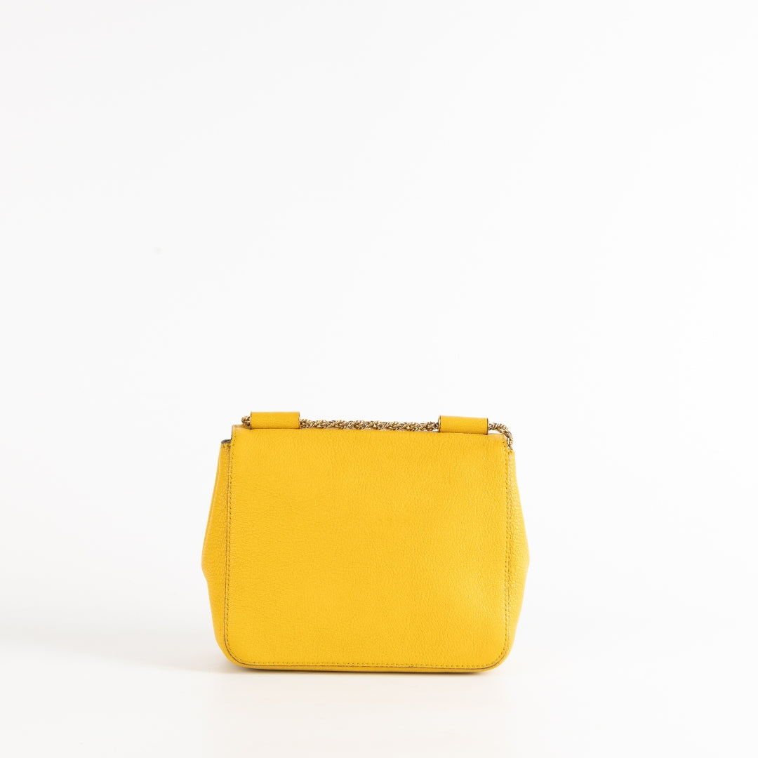 Chloe Mustard Leather Small Elsie Shoulder Bag