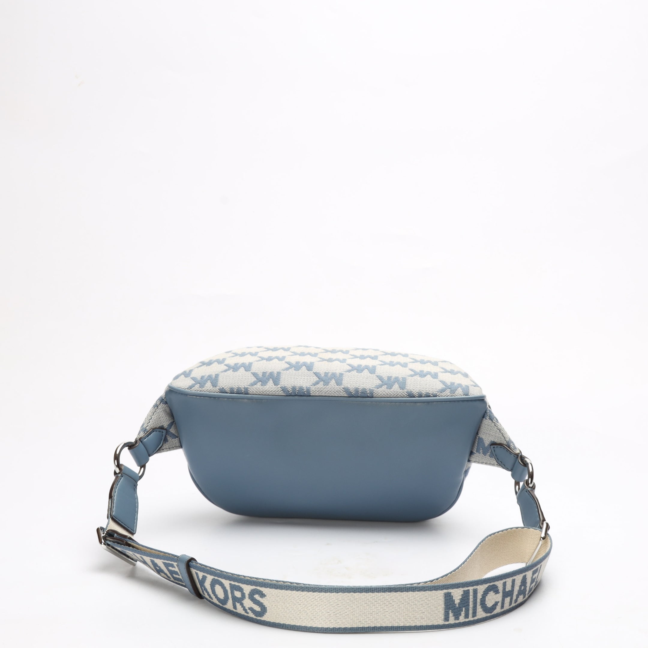 Michael Kors Blue Erin XS Logo Jacquard Belt Bag
