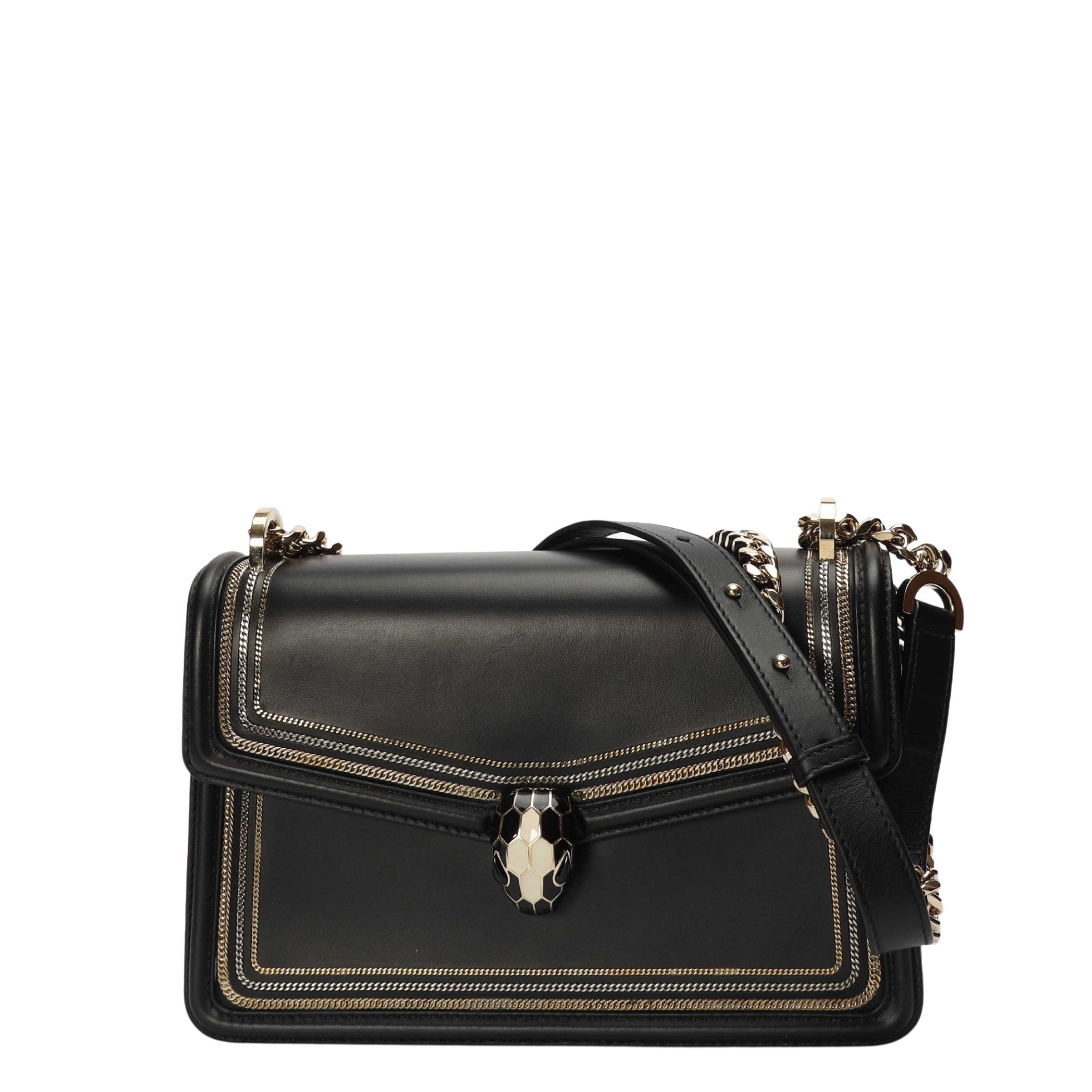 Bvlgari Blast Black Serpenti Diamond Crossbody Bag