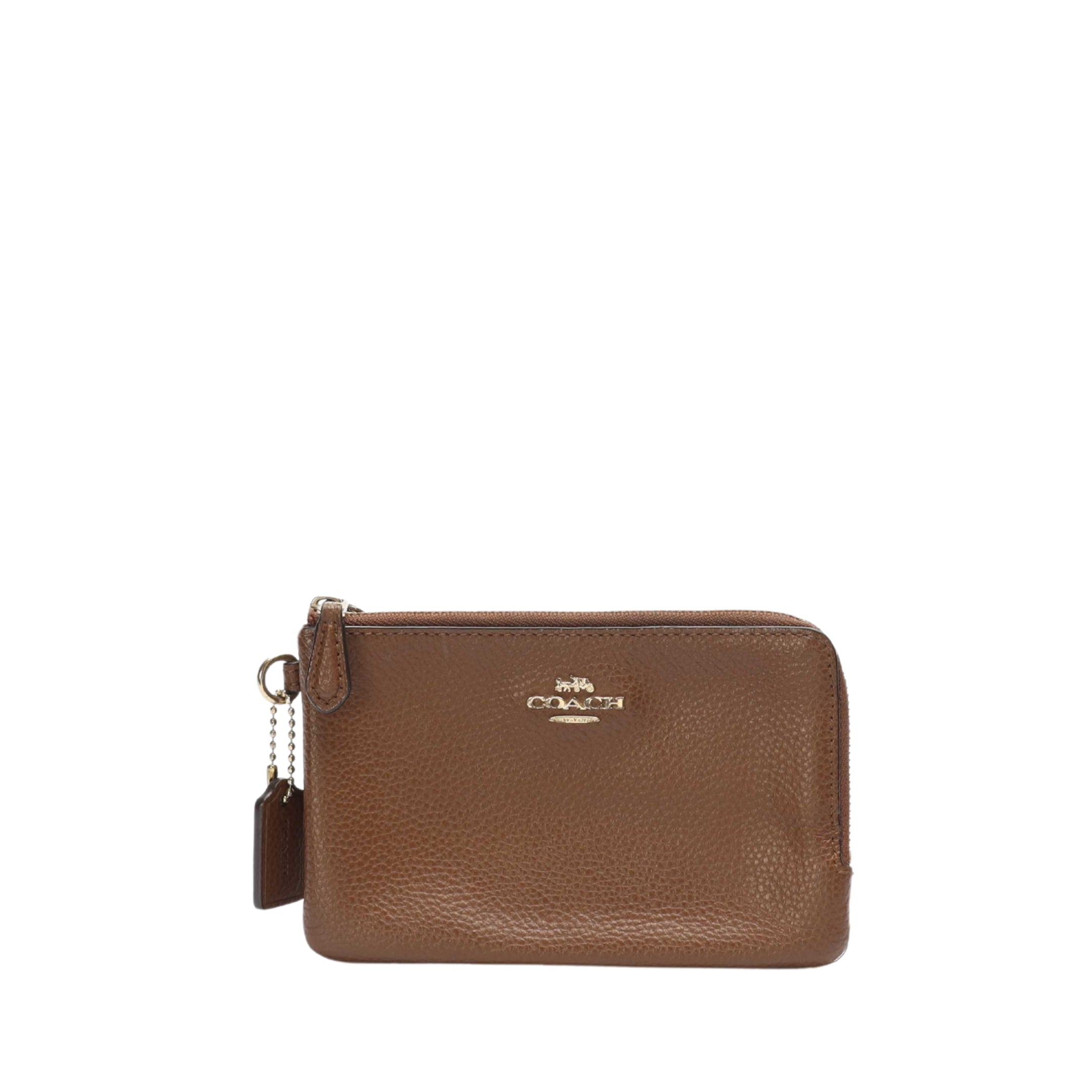 Coach Brown Double Zip Wallet