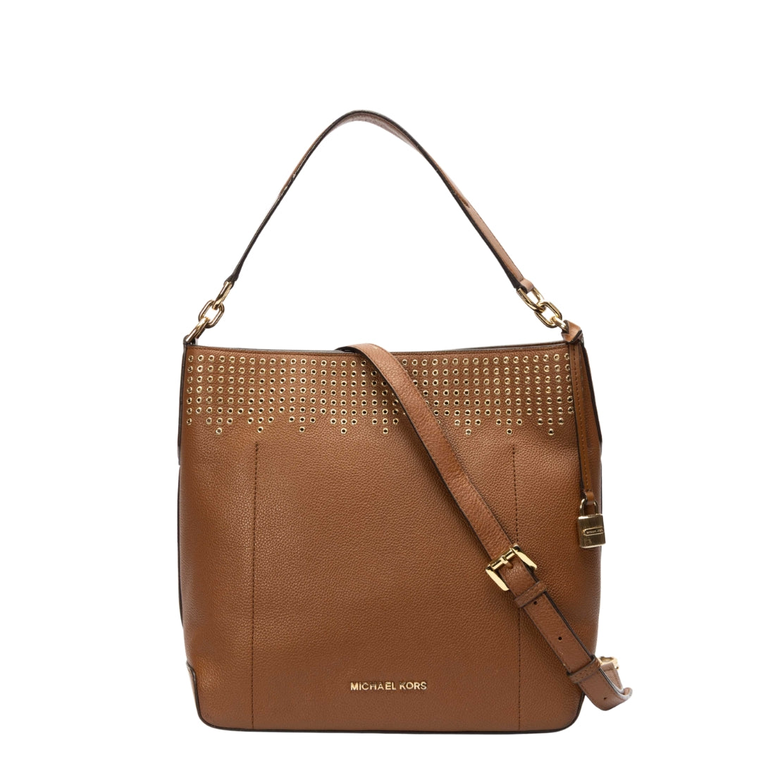 Michael Kors Hayes Studded Convertible Bucket Bag