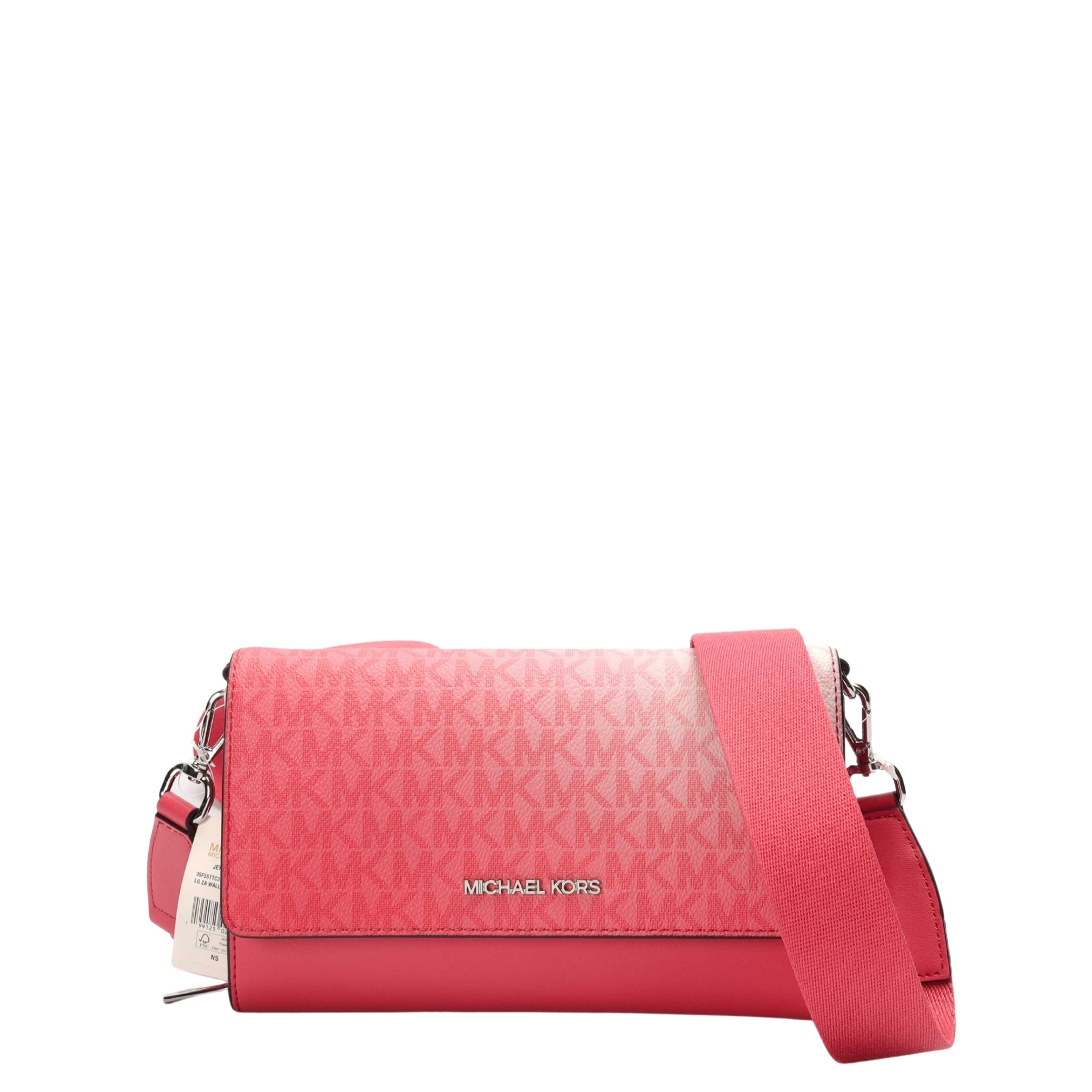 Michael Kors Jet Set Pink Ombre Logo Crossbody Bag
