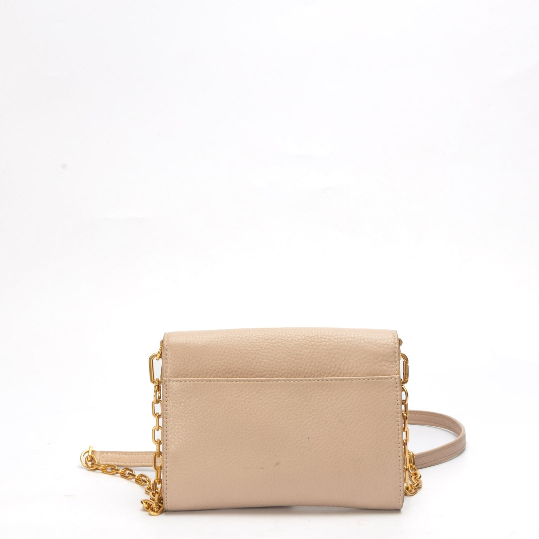 Tory Burch Britten Beige Flap Crossbody Bag