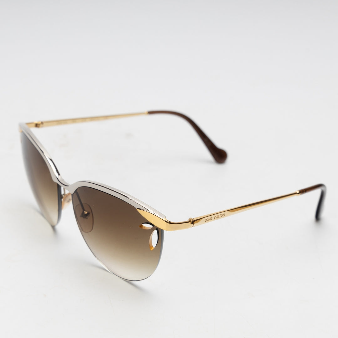 Louis Vuitton Lila Metal Pierced Lens Sunglasses