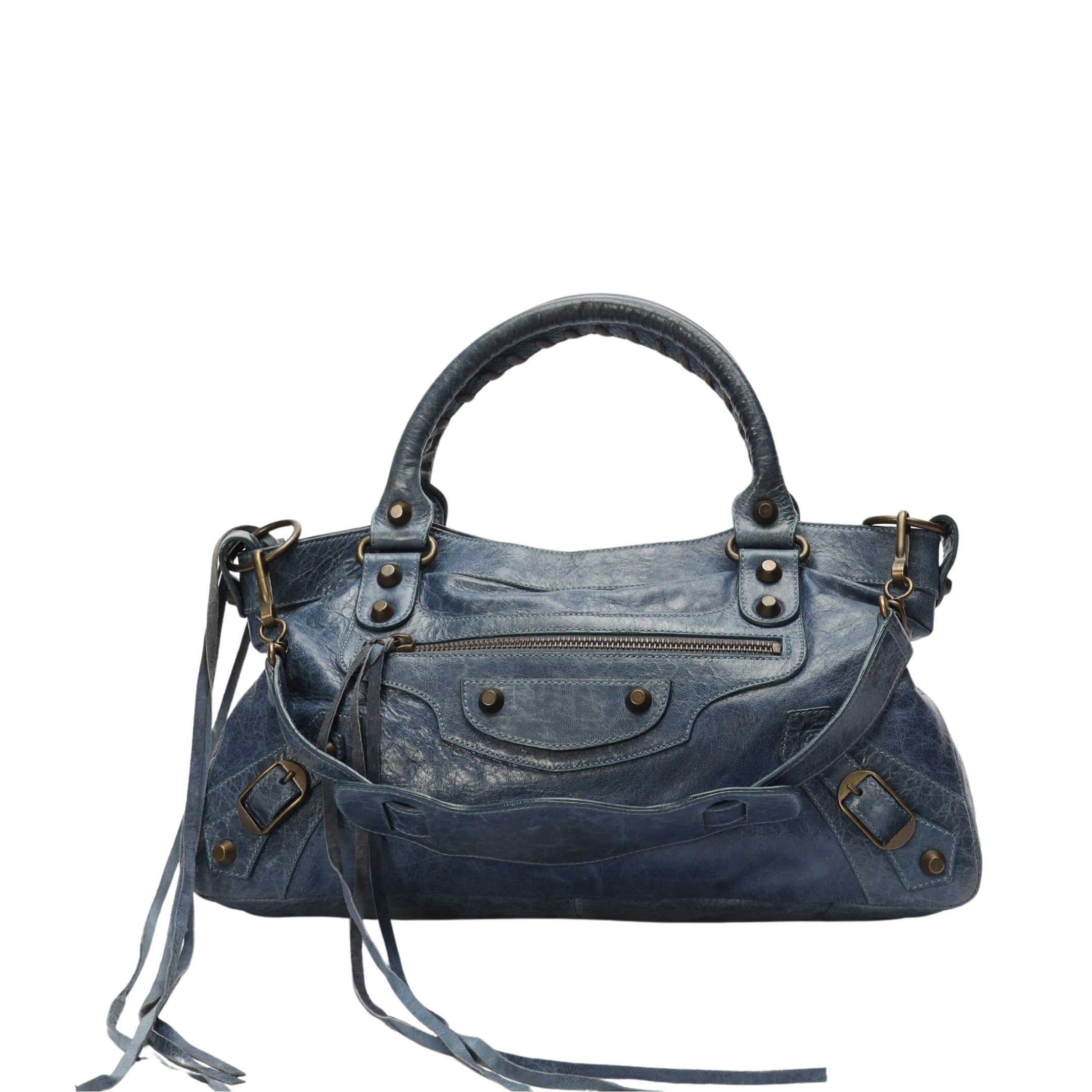 Balenciaga Marine Blue RH City Satchel