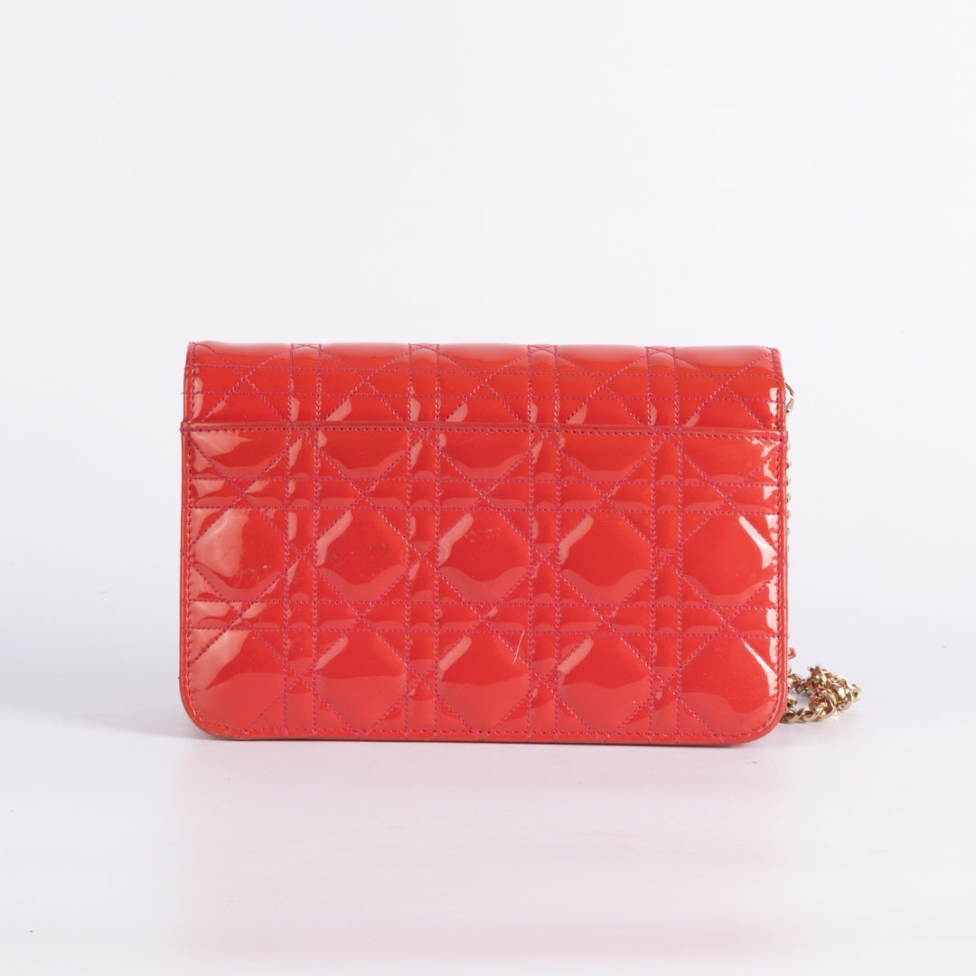 Miss Dior Promenade Cannage Quilt Patent Crossbody Bag