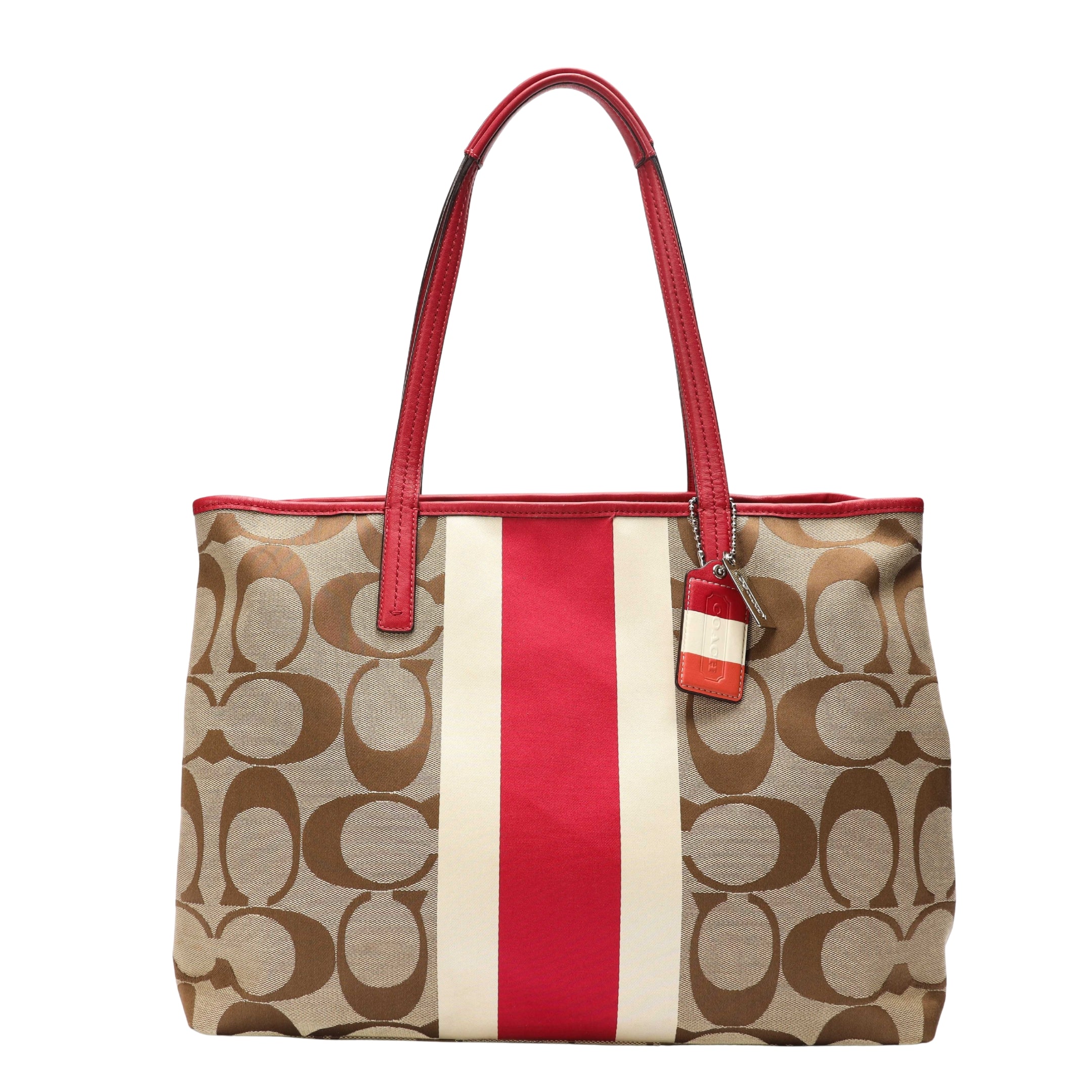 Coach Hamptons Signature Stripe Tote
