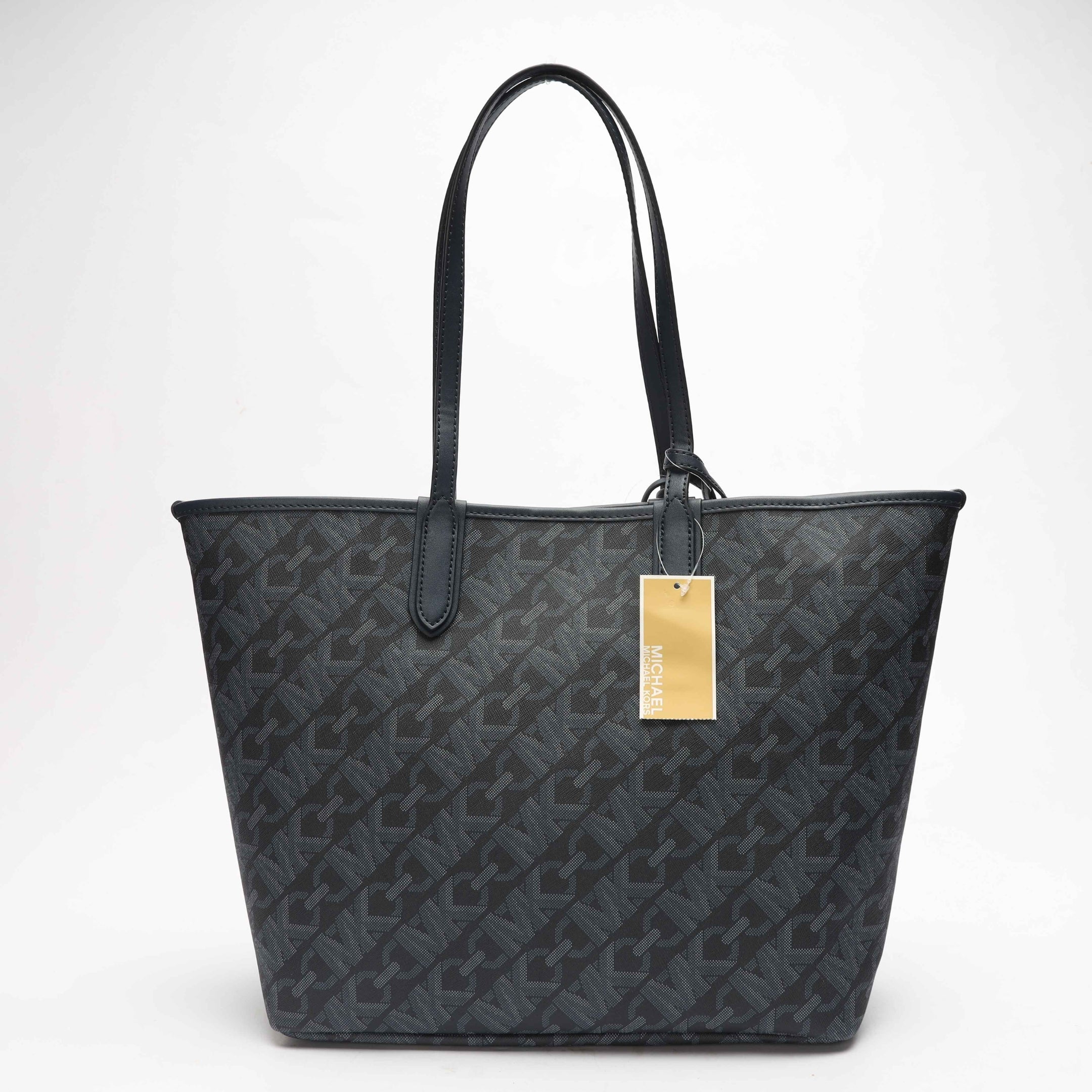 Michael Kors Navy Eliza Empire Logo Stripe Tote