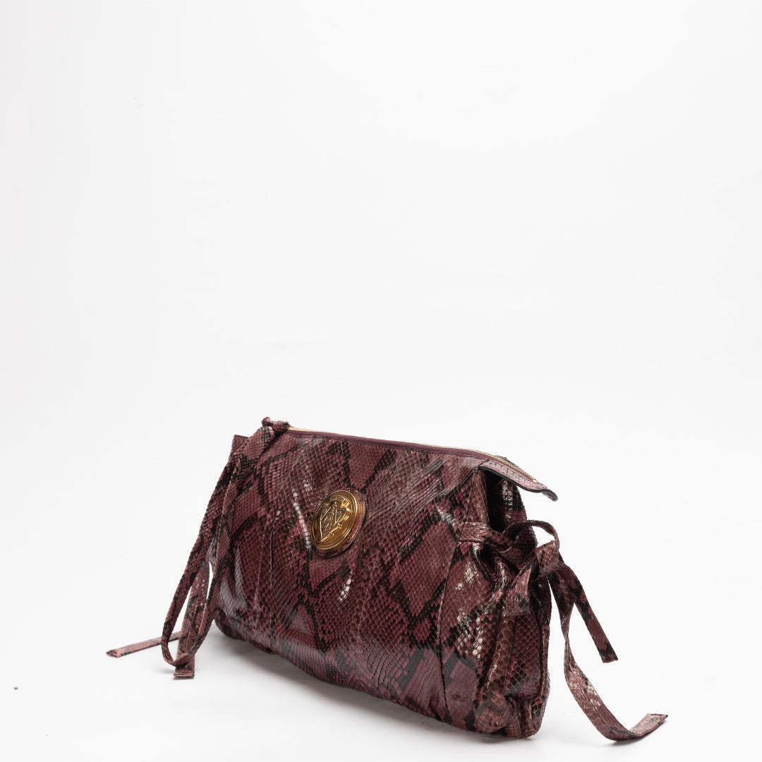 Gucci Brown Python Hysteria Clutch Bag