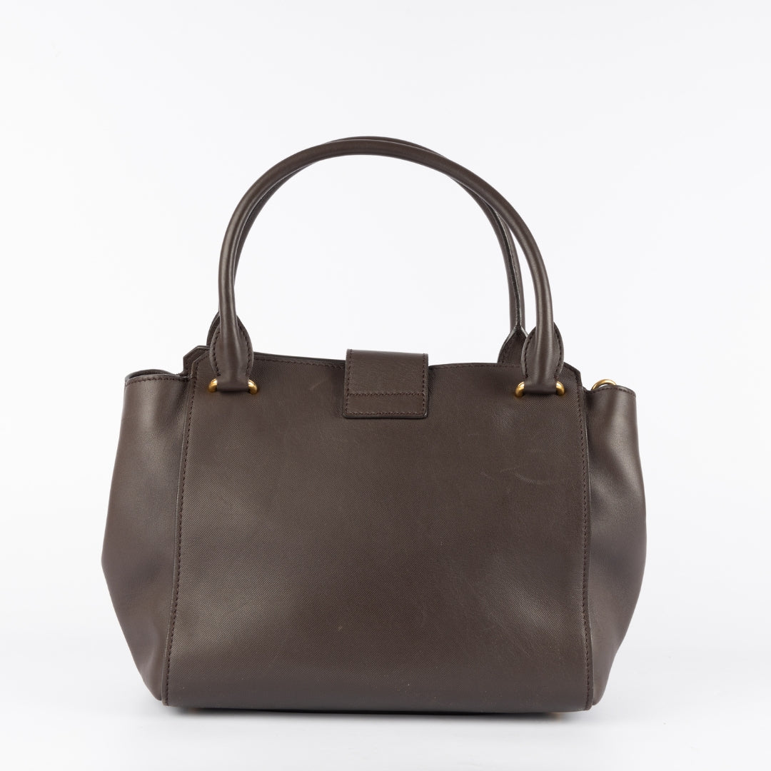 Burberry Buckle Leather Tote