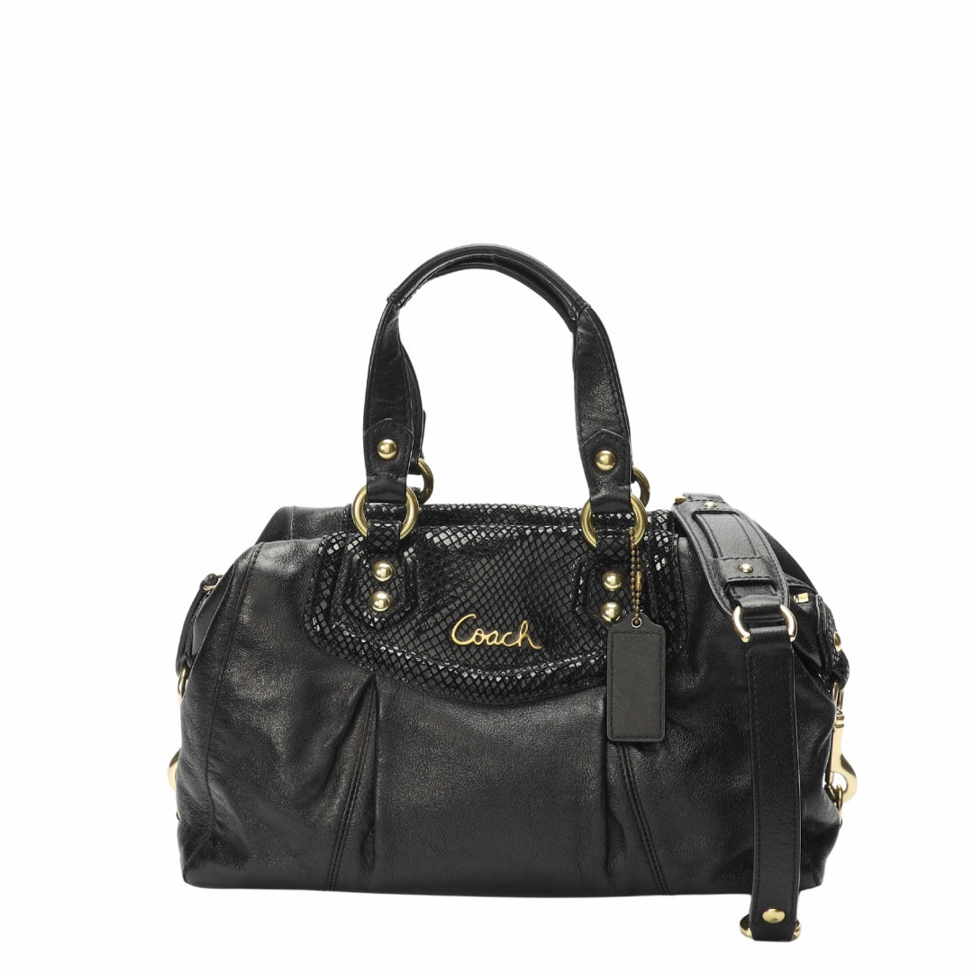 Coach Ashley Black Convertible Satchel