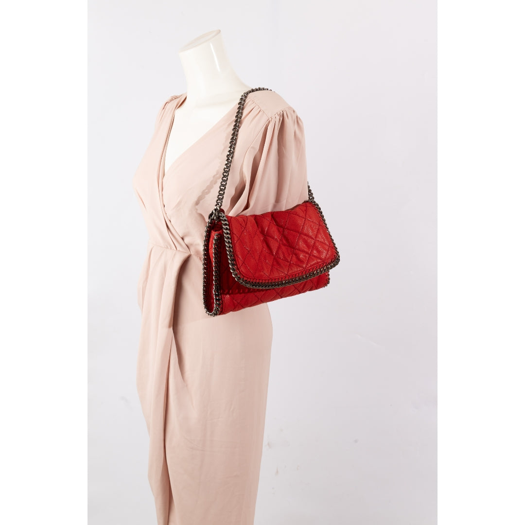 Stella McCartney Quilted Faux Leather Falabella Flap Bag