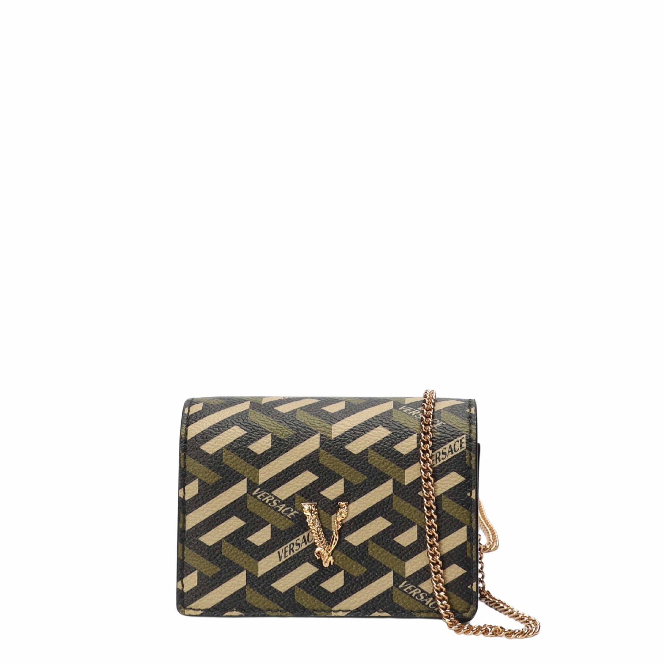 Versace Virtus La Greca Chain Shoulder Bag