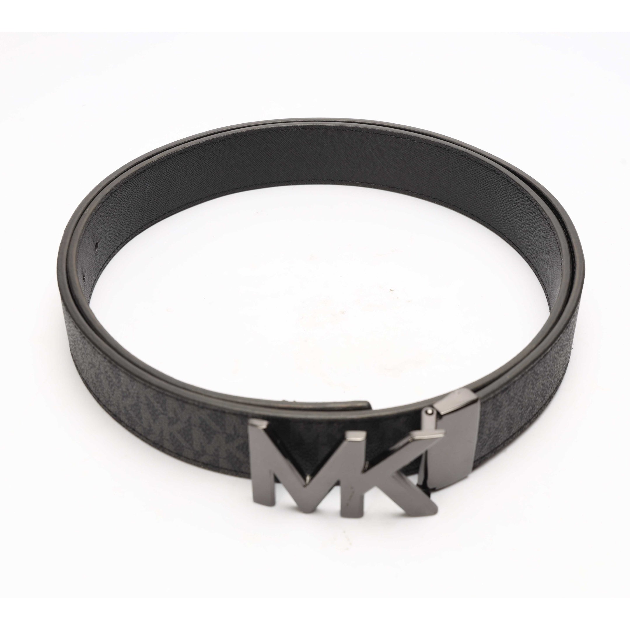 Michael Kors Black Logo Reversible Leather Belt