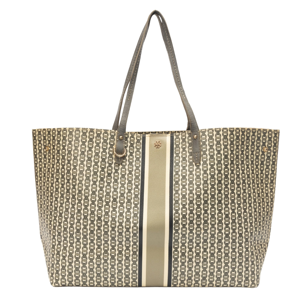 Tory Burch Gemini Link Canvas Tote Bag