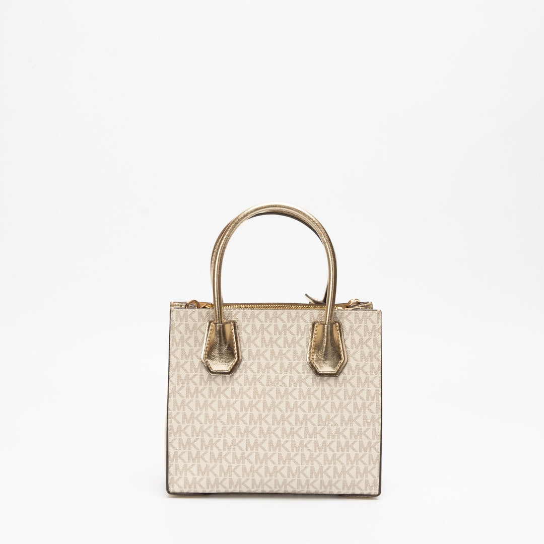 Michael Kors Mercer Gold Messenger Crossbody Bag