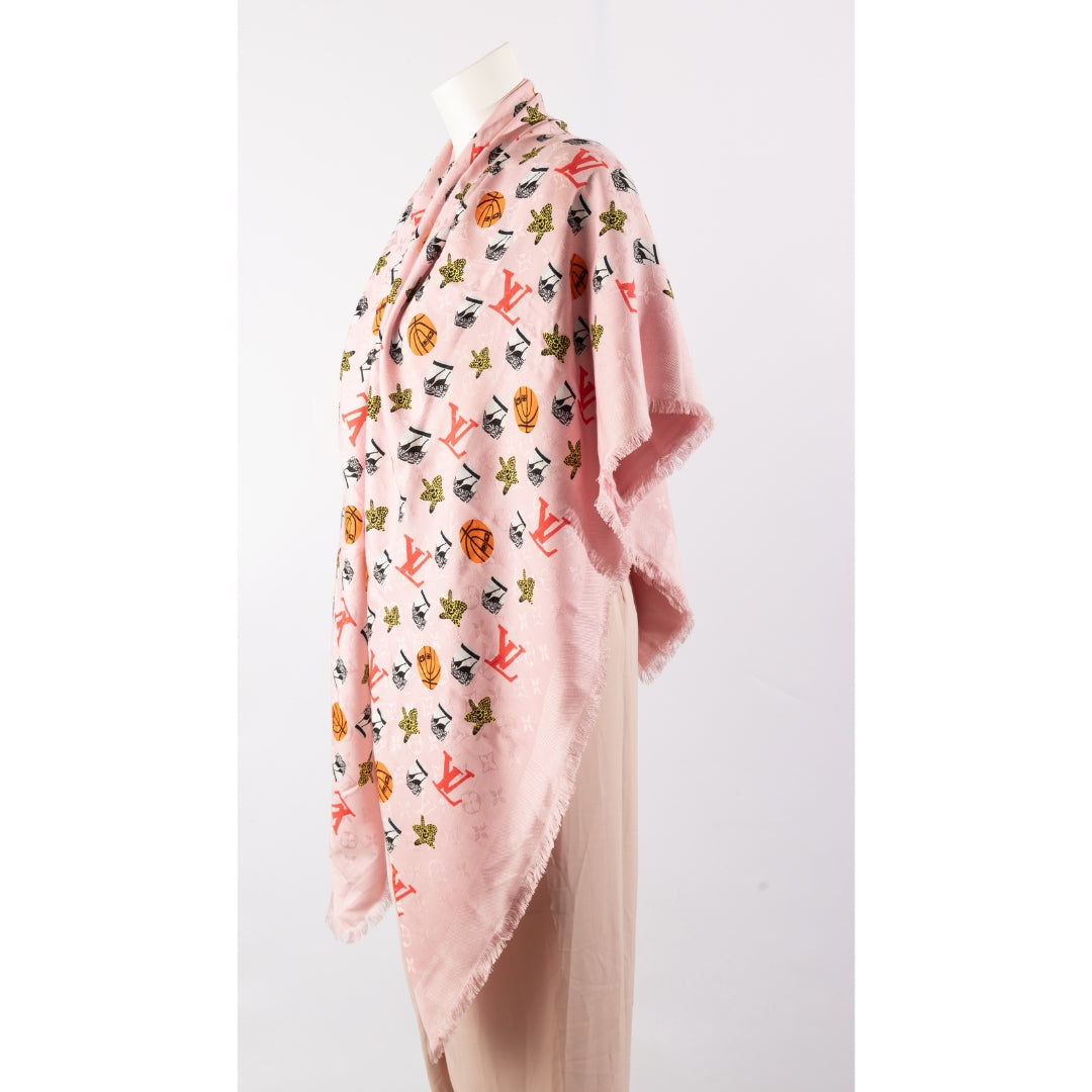 Louis Vuitton Pink Square Shawl