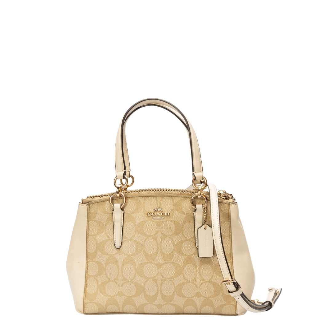 Coach Beige Christie Carryall Convertible Satchel