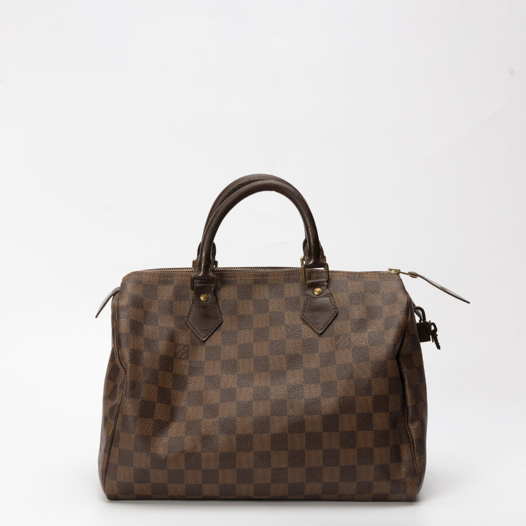 Louis Vuitton Damier Ebene Canvas Speedy 30 Bag