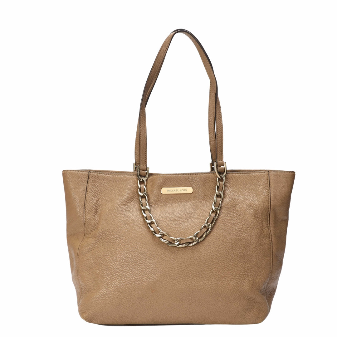 Michael Kors Beige Harper Chain Tote