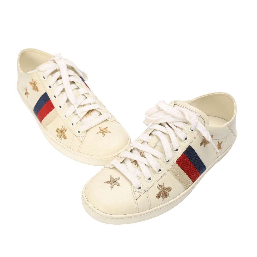 Gucci Ace Bees & Stars White Sneakers