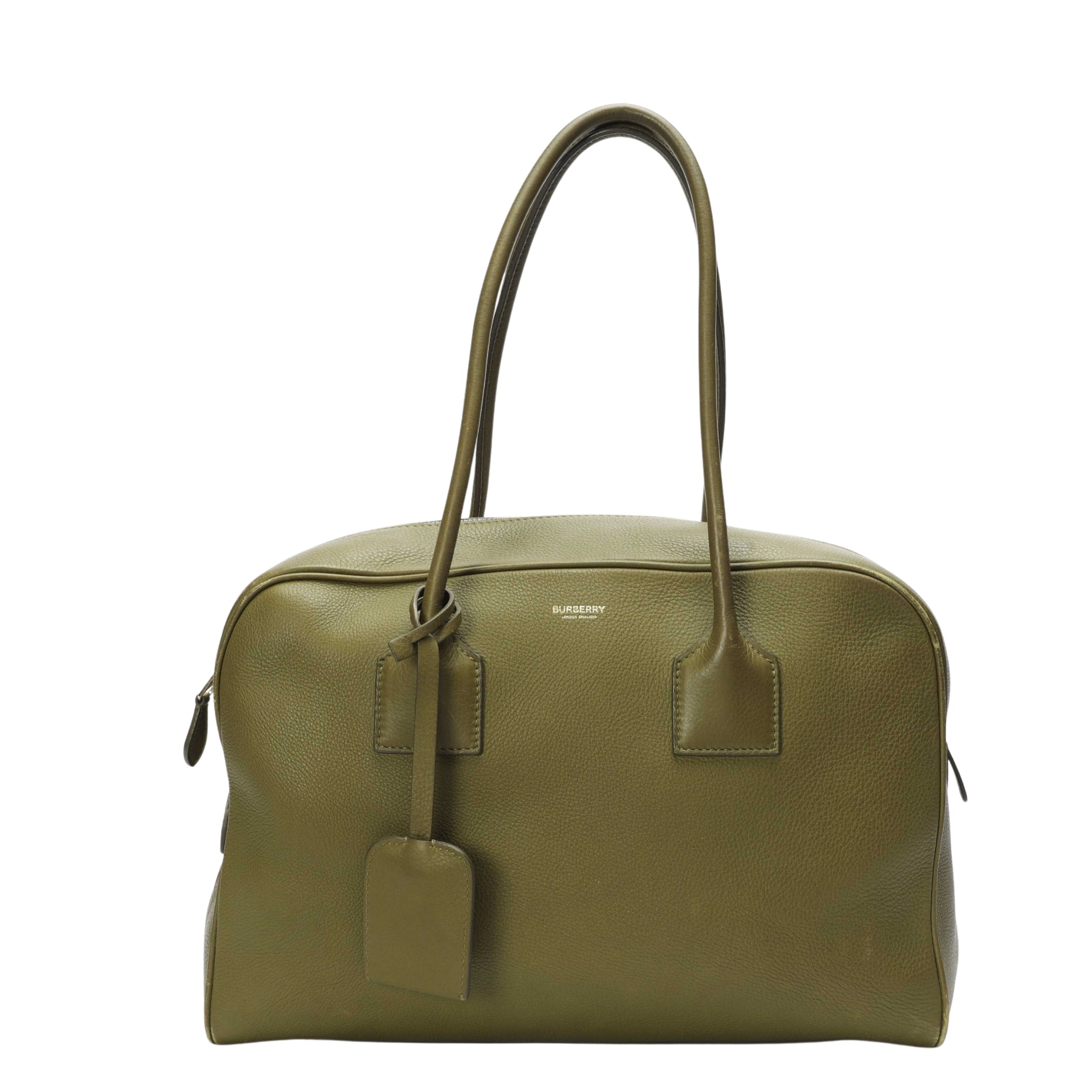 Burberry Olive Cube Satchel