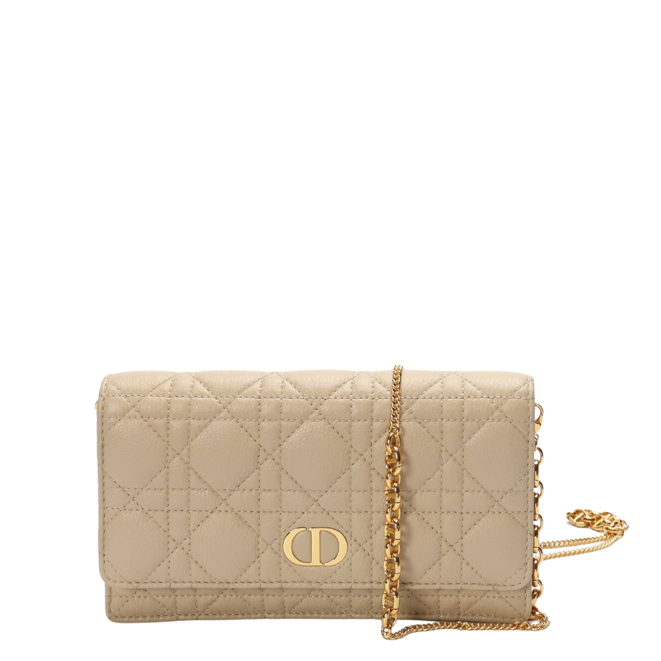 Dior Caro Beige Chain Crossbody Bag