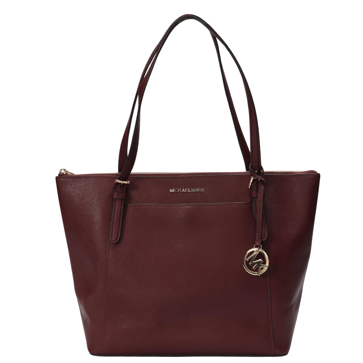 Michael Kors Burgundy Top-Zip Tote