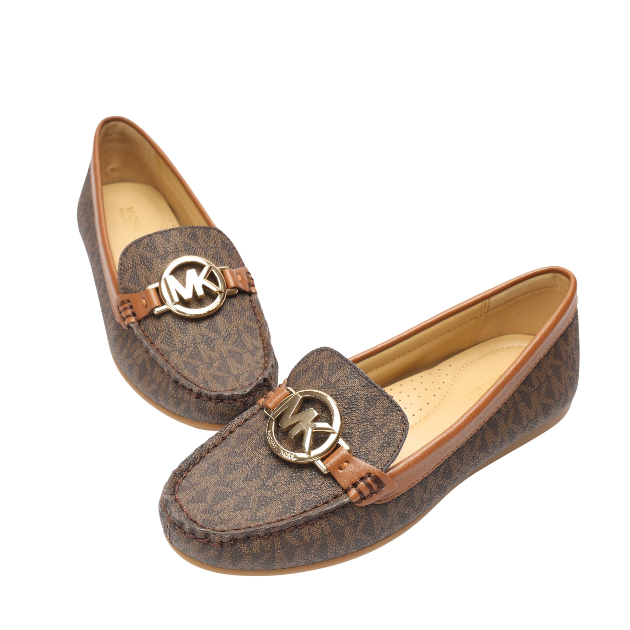 Michael Kors Fulton Brown Signature Logo Moccasin