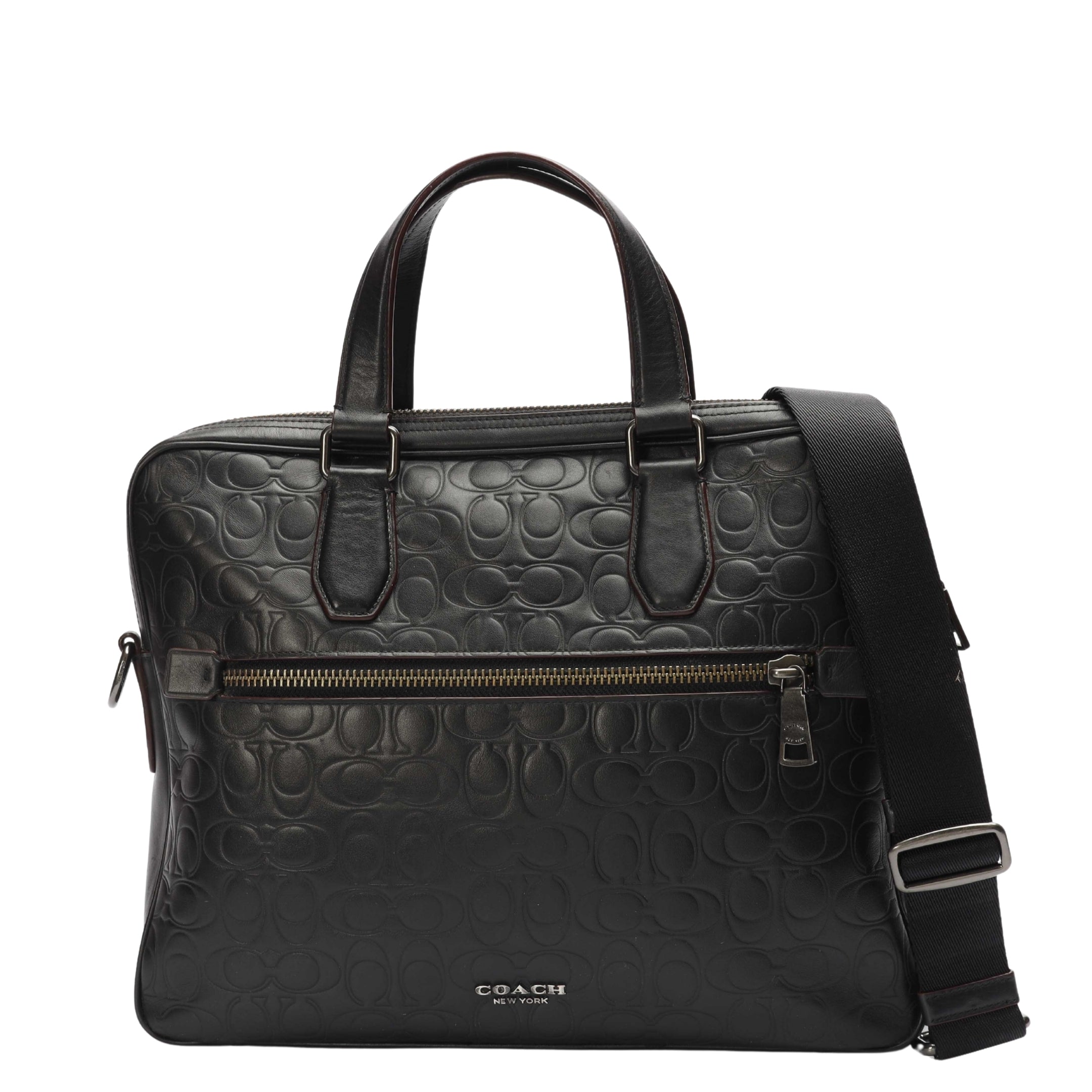 Coach Hudson 5 Signature Leather Laptop Bag