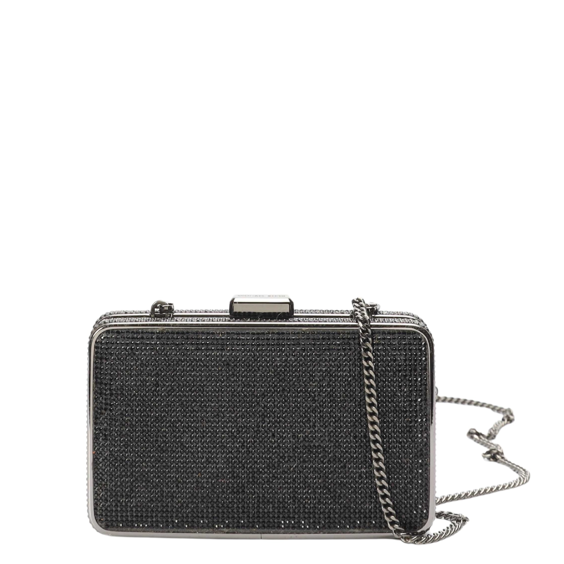 Michael Kors Elsie Black Crystal Clutch