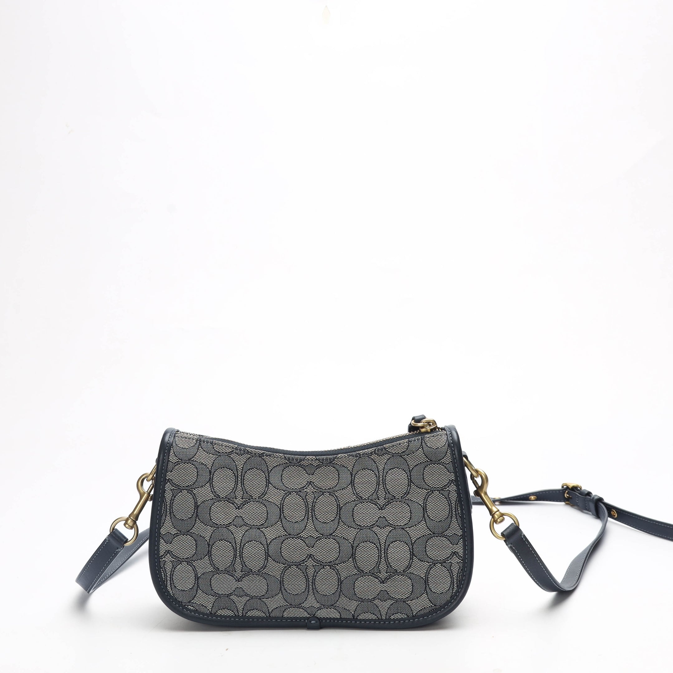 Coach Swinger Signature Jacquard Navy Crossbody Bag