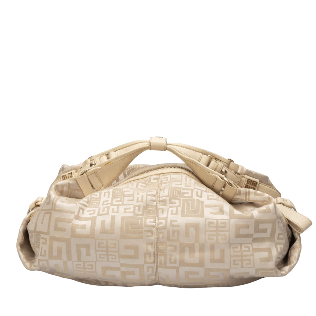 Givenchy Beige Monogram Canvas Hobo Bag