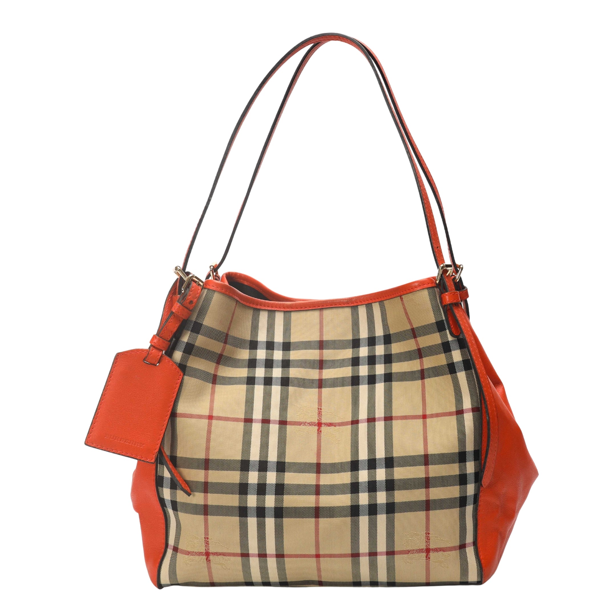 Burberry Red Horseferry Check Canvas Canterbury Tote