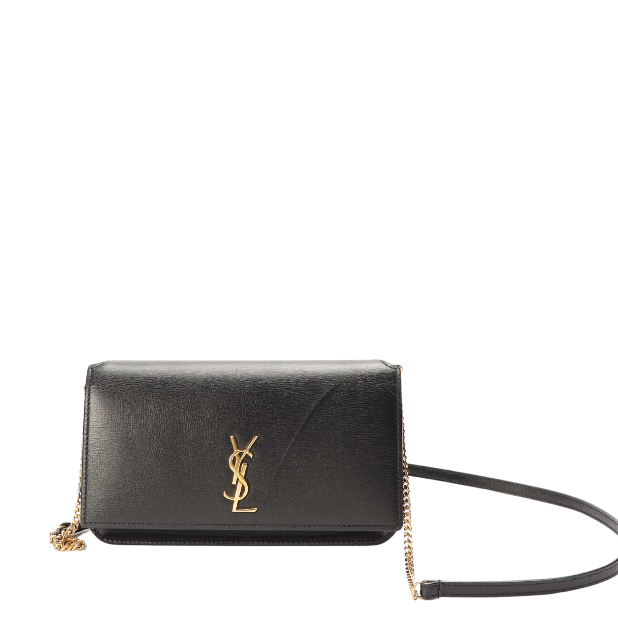 Yves Saint Laurent Black Phone Holder Crossbody Bag