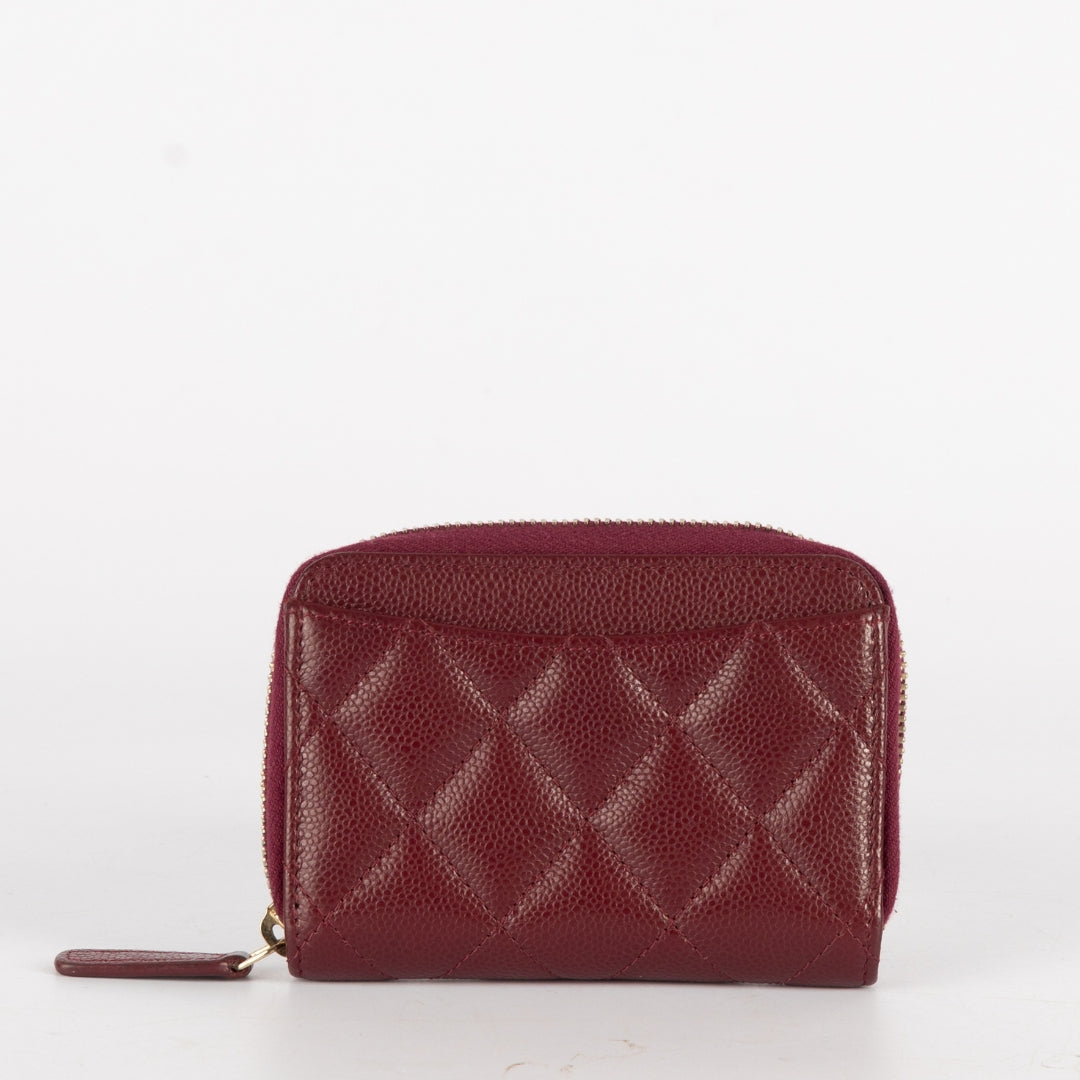 Chanel Burgundy Caviar Leather Wallet