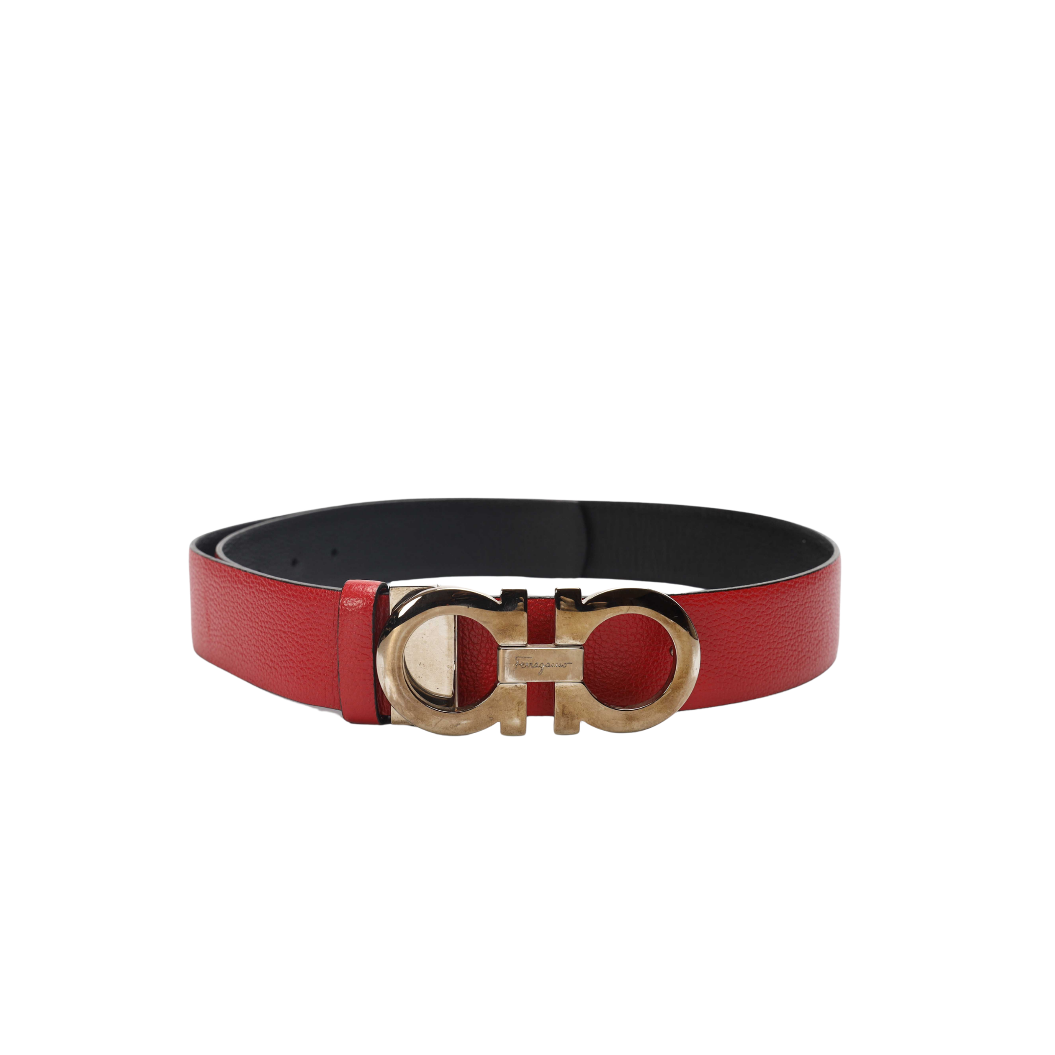 Ferragamo Red Gancini Belt