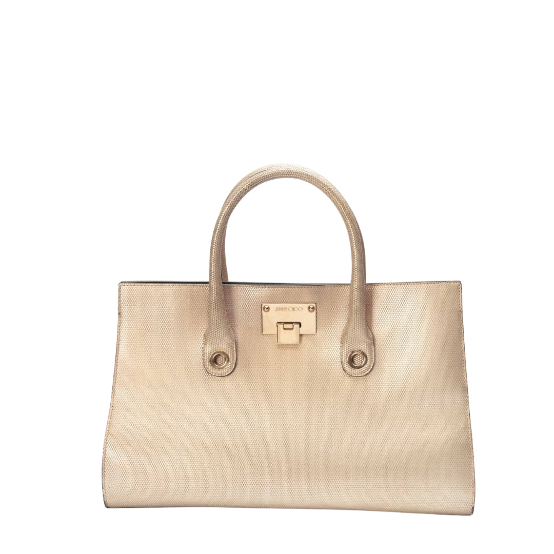 Jimmy Choo Beige Medium Riley Tote
