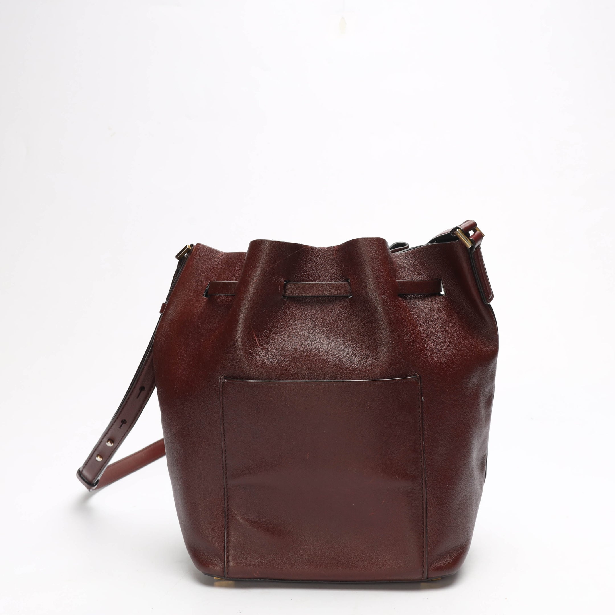 Michael Kors Miranda Burgundy Bucket Crossbody Bag