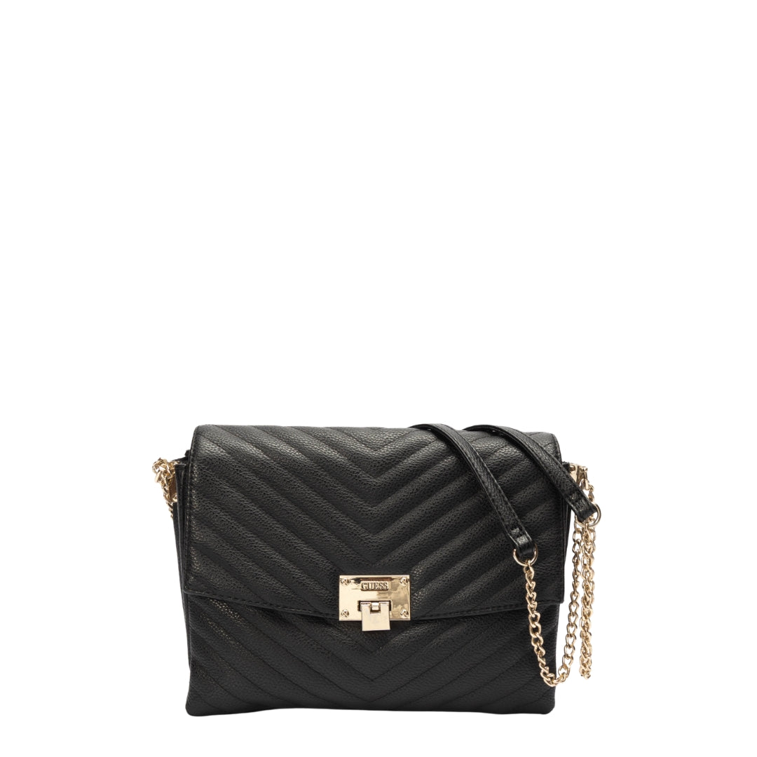 Guess Women Black Quilted Shoulder Bag