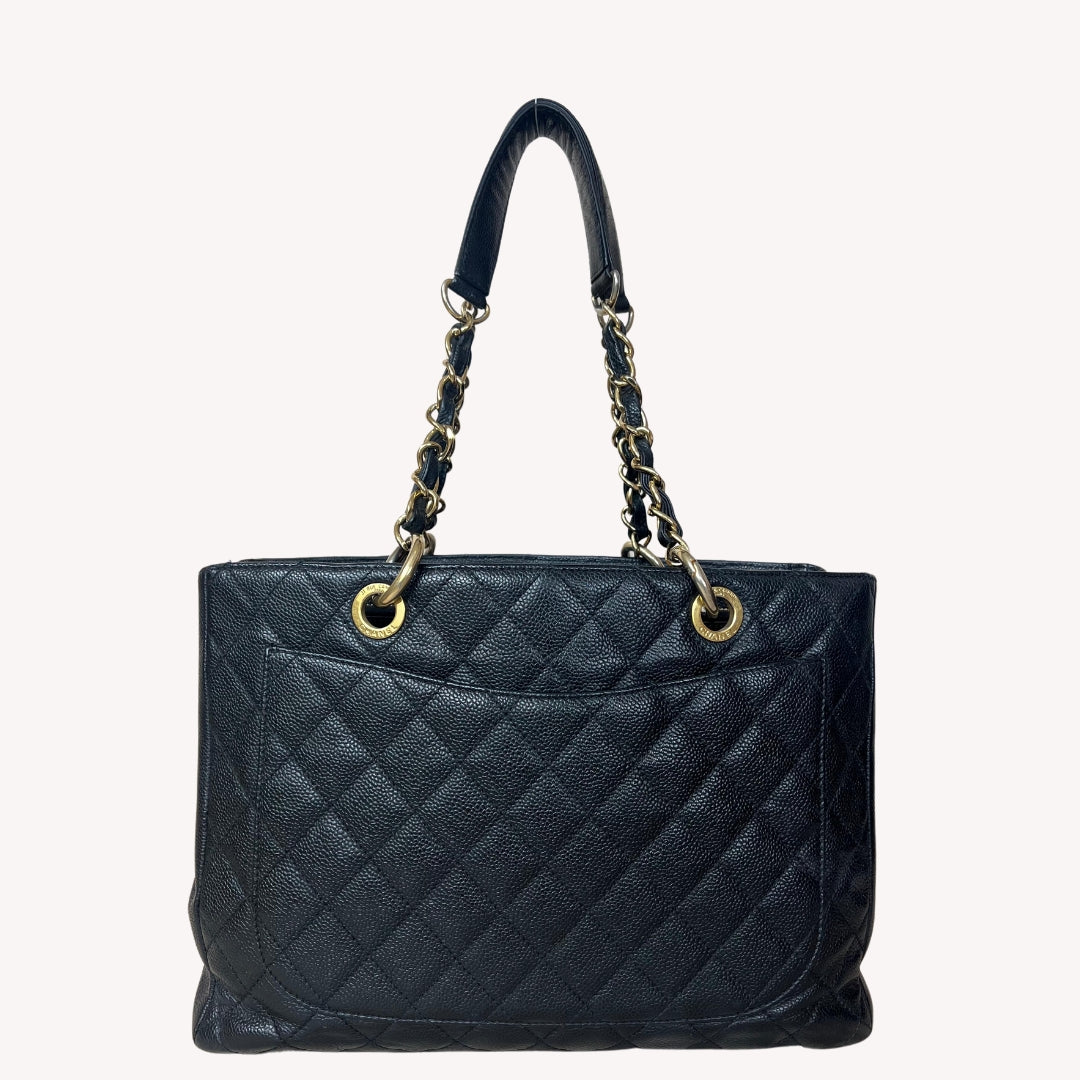 Chanel Quilted Caviar Leather Grand Shopping Tote