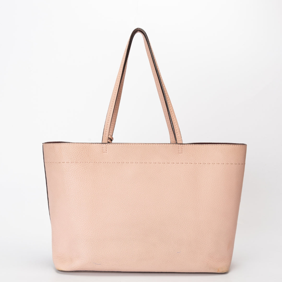 Tory Burch Pink Pebbled Leather McGraw Tote Bag