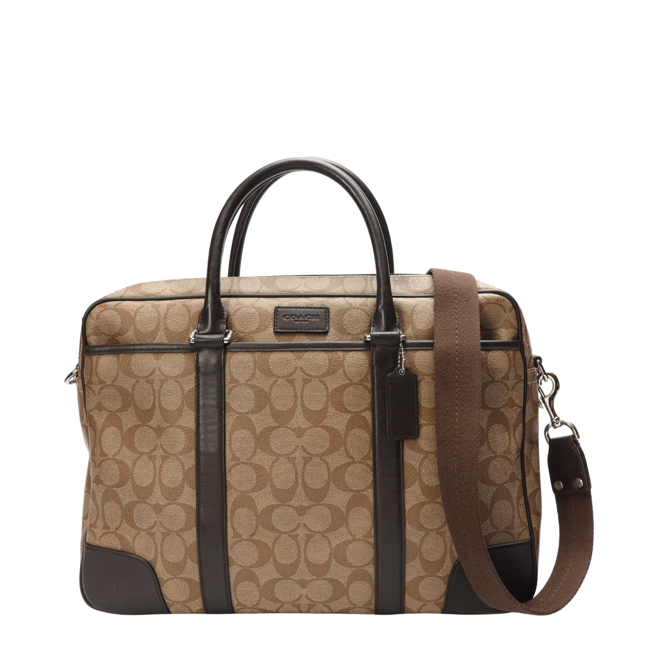 Coach Signature Slim Zip Top Bag