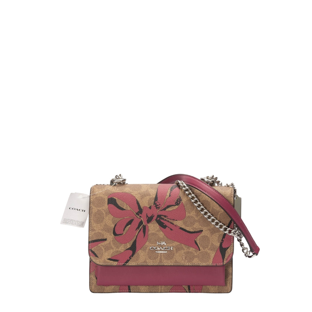 Coach Klare Bow Signature Canvas Crossbody Bag