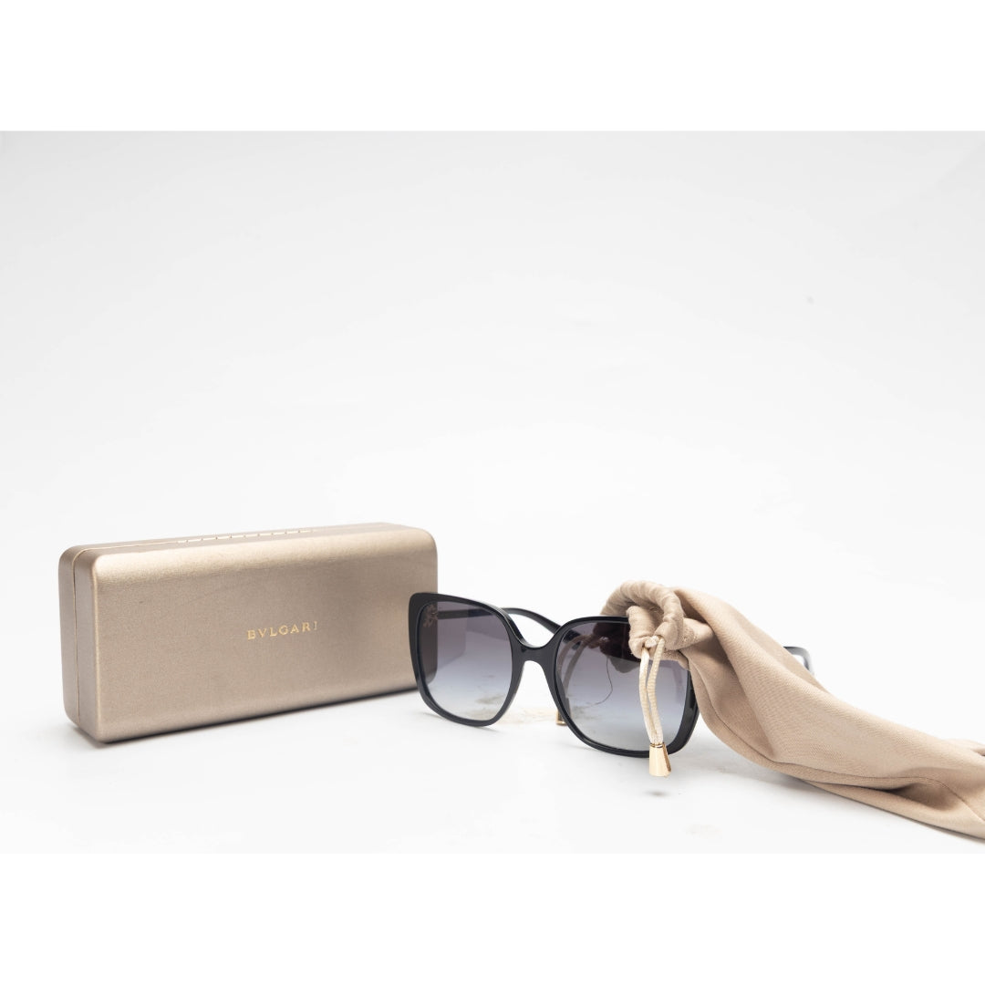 Bvlgari Black Acetate Square Sunglasses