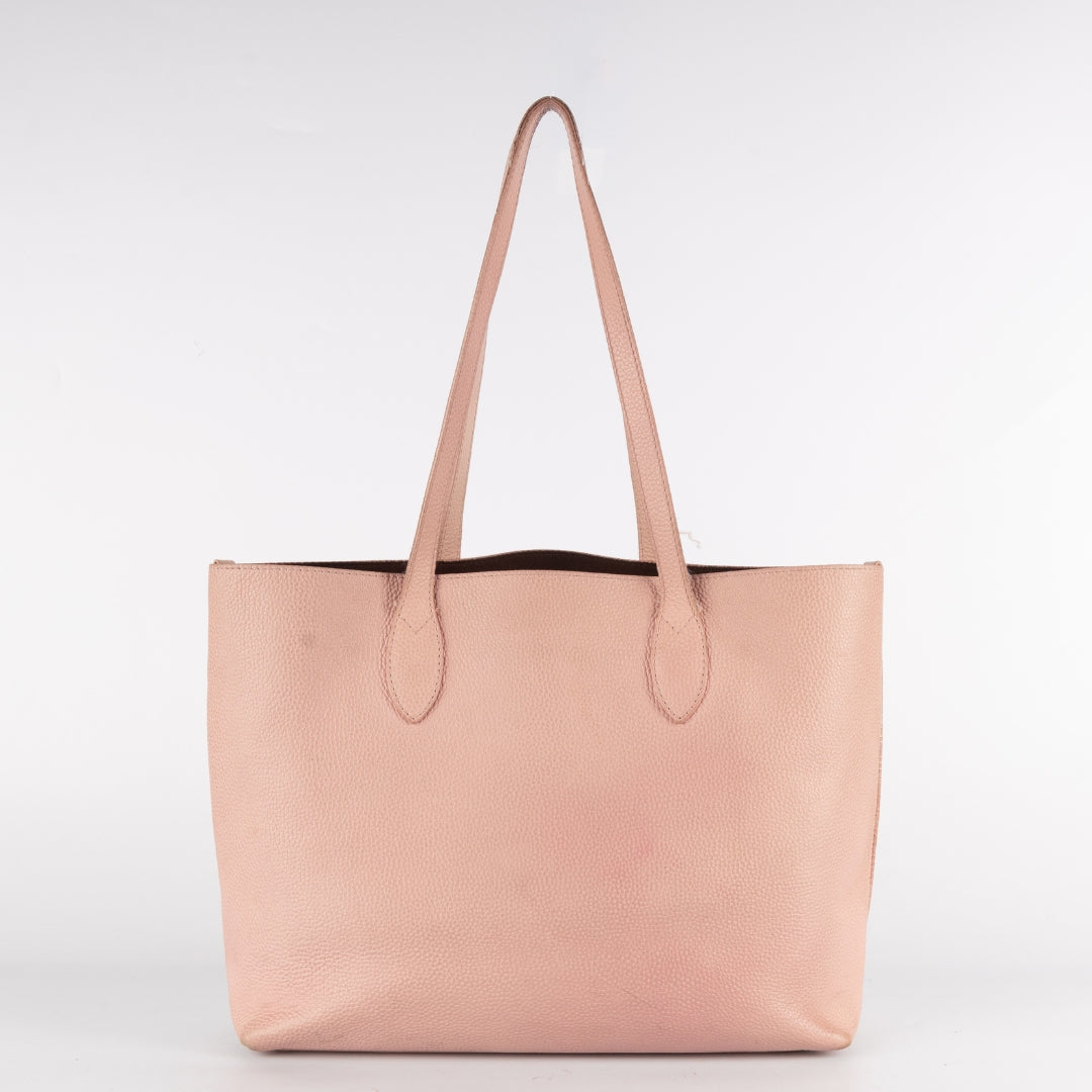 Burberry Pink Pebbled Leather Remington Tote Bag