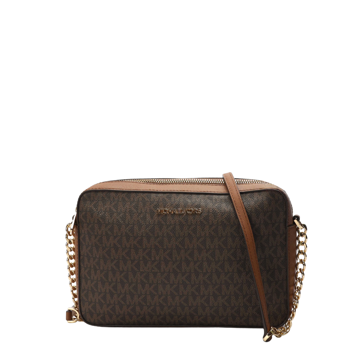 Michael Kors Jet Set Logo Brown CrossBody Bag