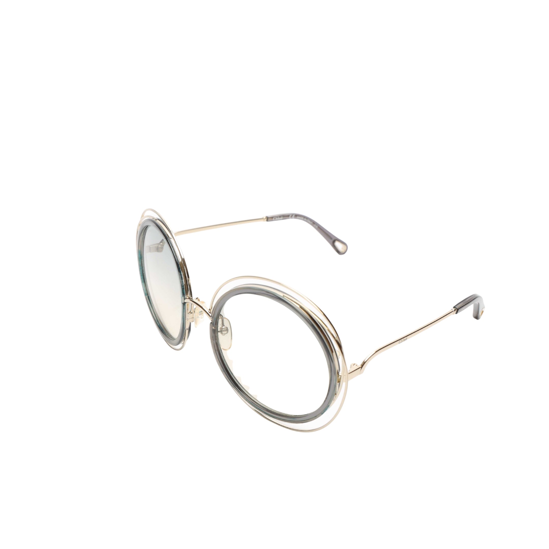Chloe Gradient Carlina Round Sunglasses