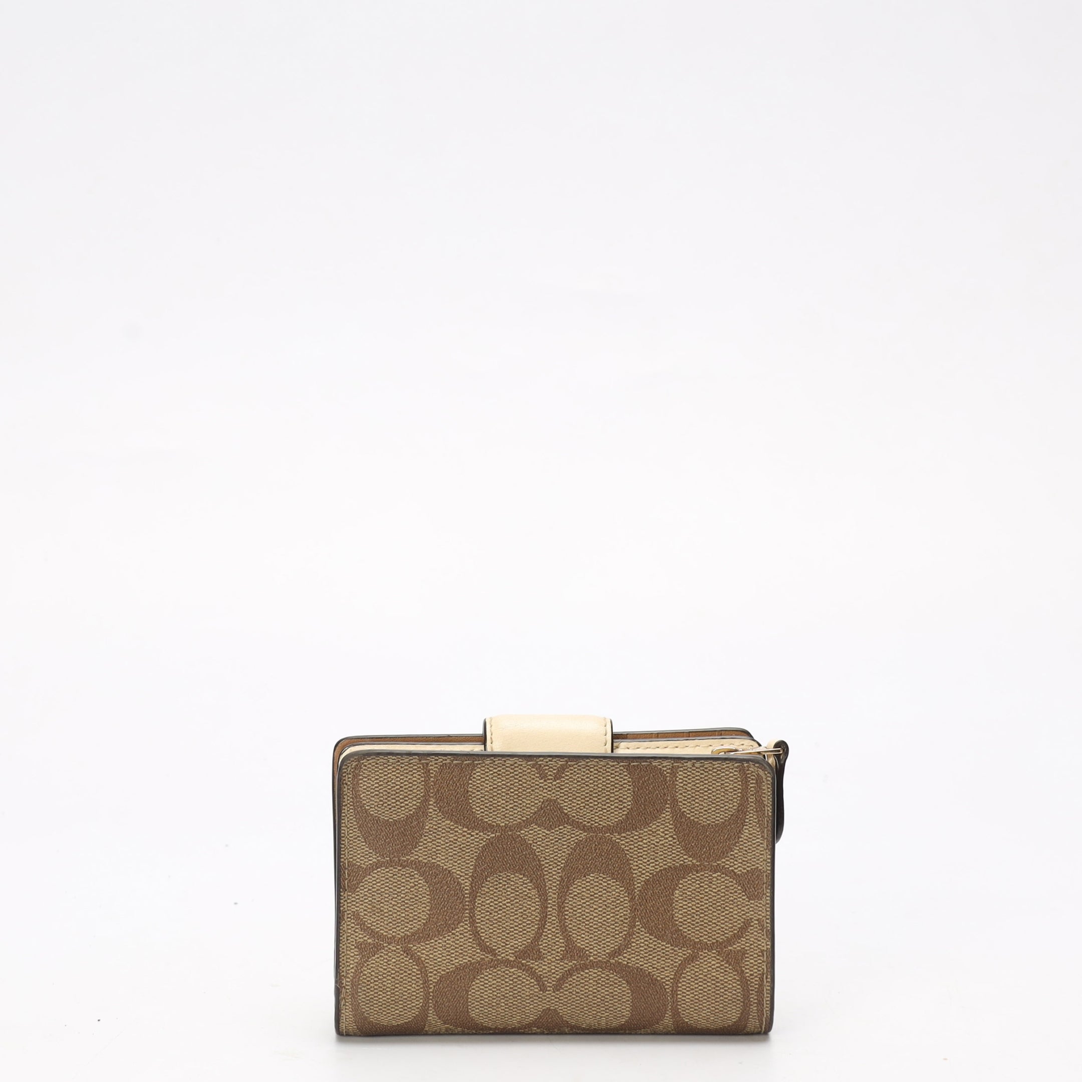Coach Signature Canvas Corner Zip Wallet